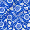 Botanical Illustration (Royal Blue) | Botanical Fabric Design | Rachel Parker