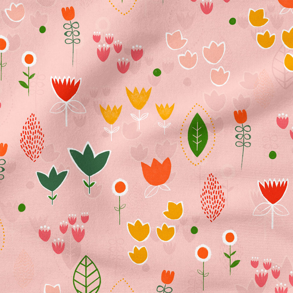 Fineshade Wood (Pink) | Botanical Fabric Design | Rachel Parker