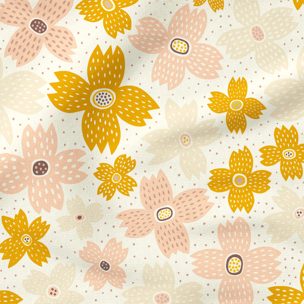 Nora (Cream) | Botanical Fabric Design | Rachel Parker