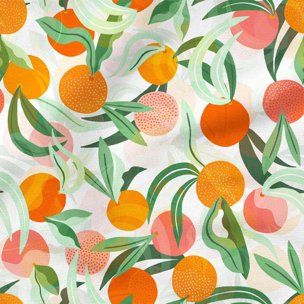 Scatter Fruit | Botanical Fabric Design | Rachel Parker