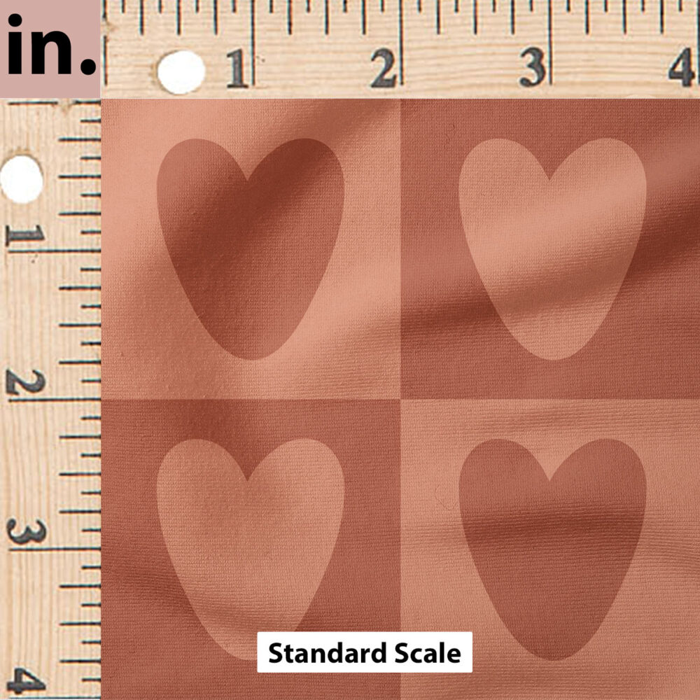 Ruler Scale for Heart Checkerboard (Rust) by Charlie Rowan Designs