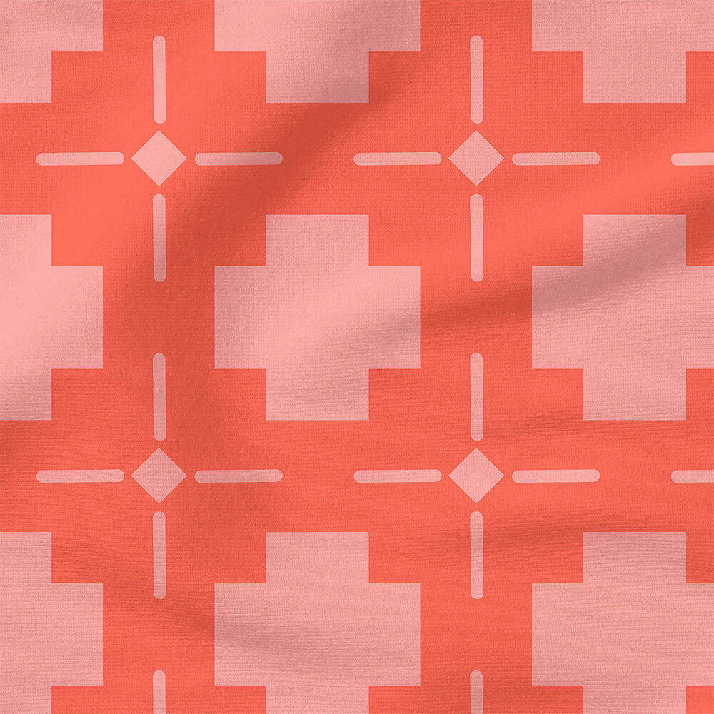 Jackson (Coral) |  Fabric Design | Charlie Rowan Designs