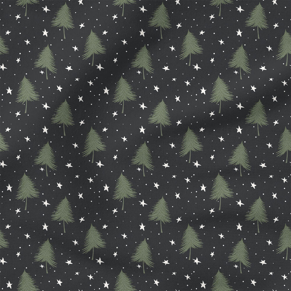 Stars and Trees (Green on Night) | Holiday