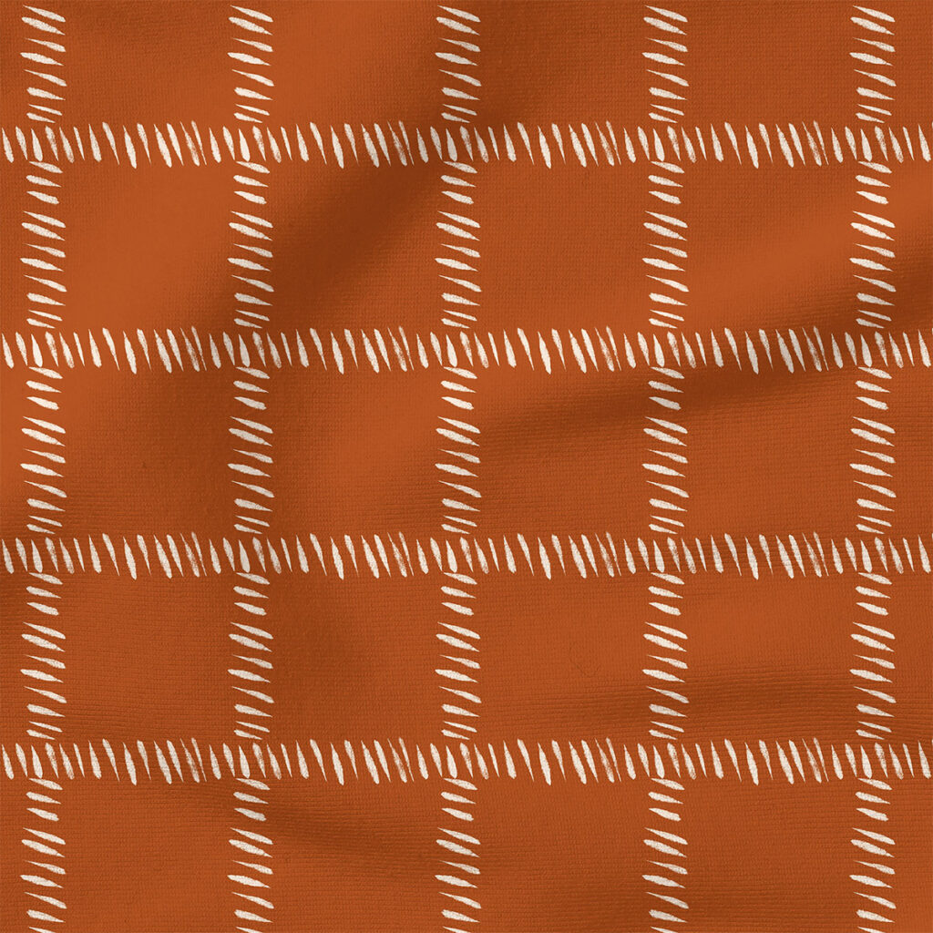 Adventure Tracks (Rust) | Seasonal Fabric Design | Charlie Rowan Designs