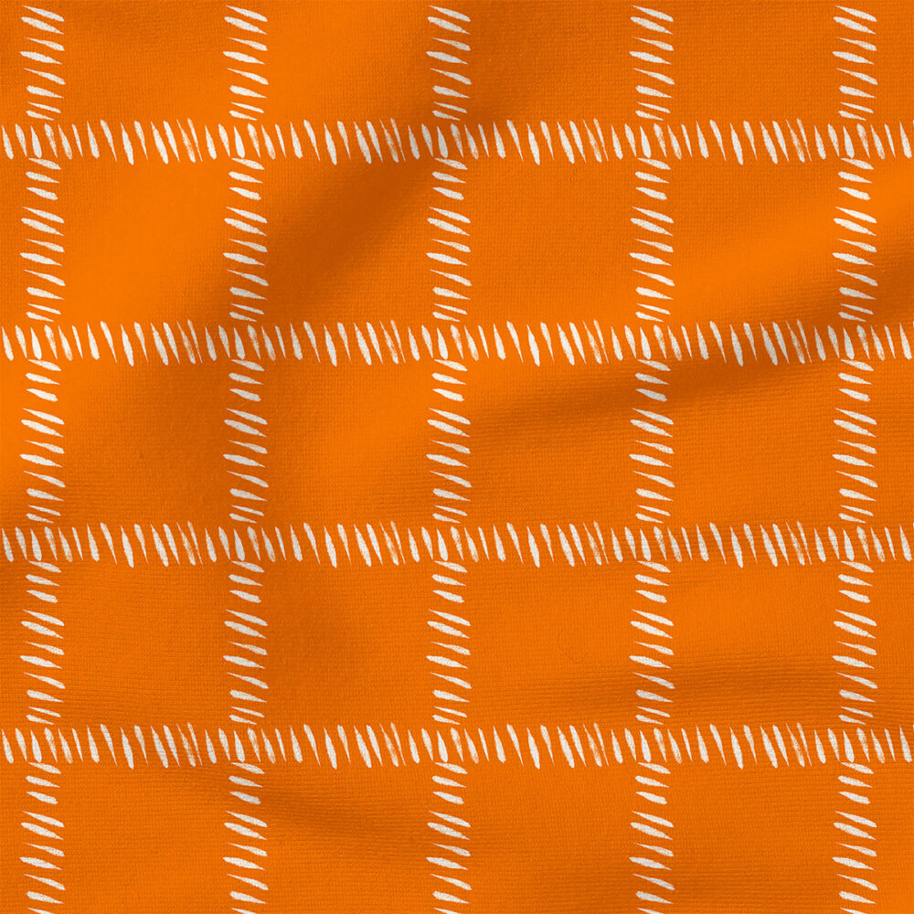 Adventure Tracks (Tangerine Orange) | Seasonal Fabric Design | Charlie Rowan Designs