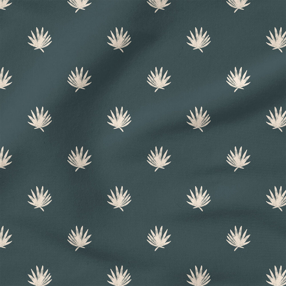 Palms (Dusty Blue) | Seasonal Fabric Design | Charlie Rowan Designs