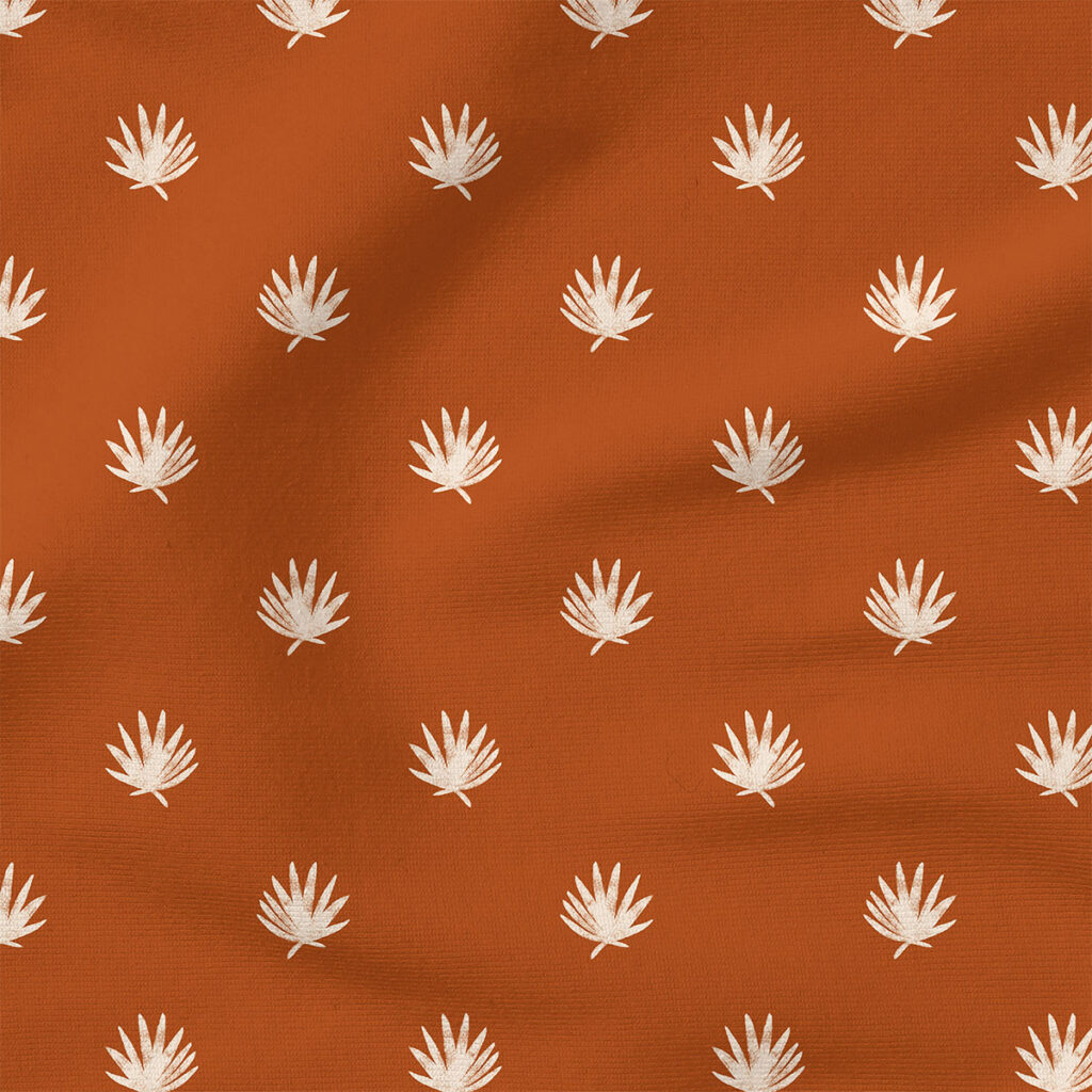 Palms (Rust) | Seasonal Fabric Design | Charlie Rowan Designs