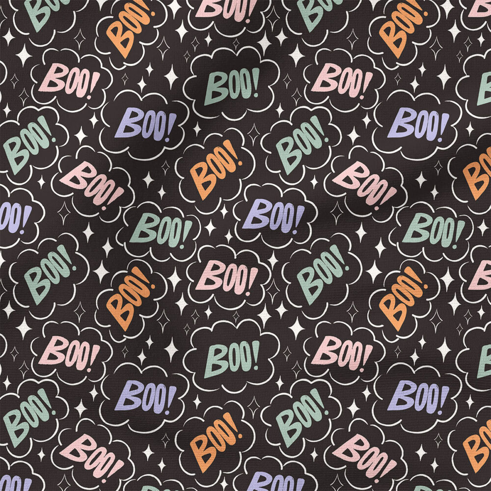 Boo Burst (Midnight Candy) | Holiday Fabric Design | Charlie Rowan Designs