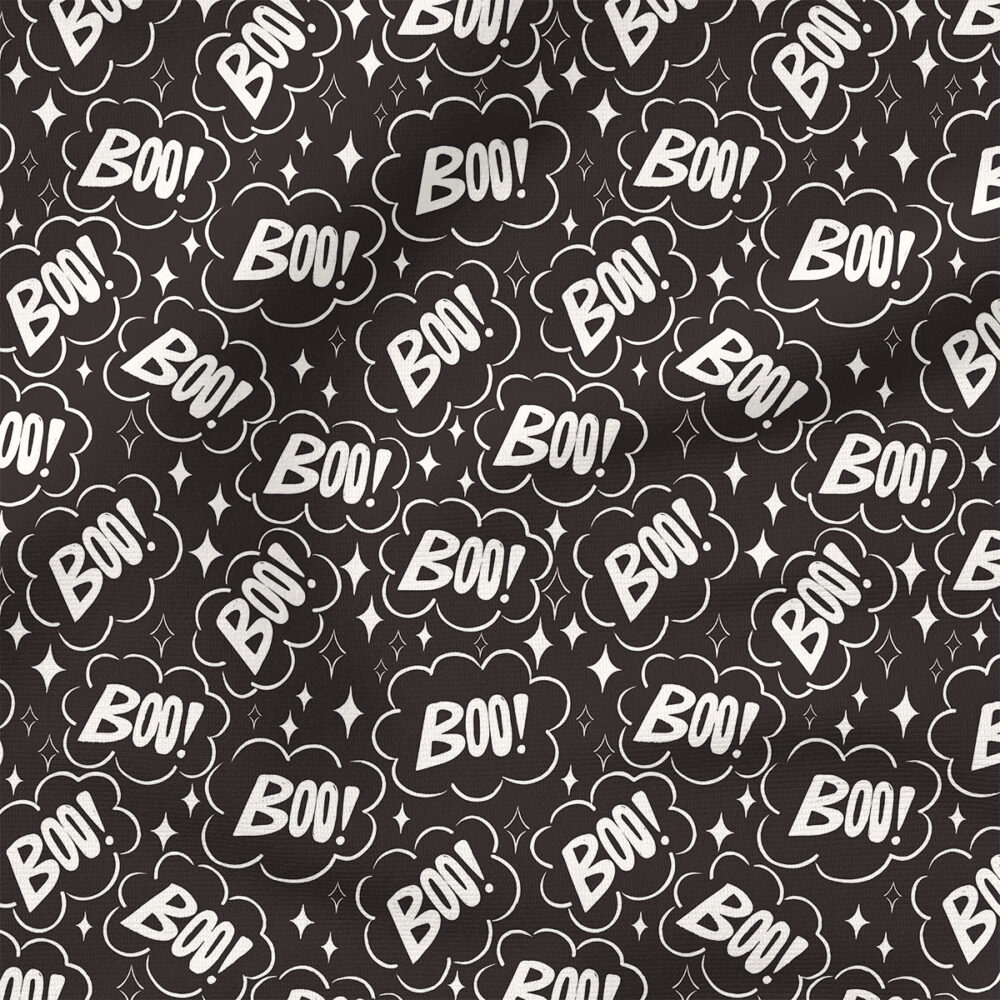 Boo Burst (Midnight Sky) | Holiday Fabric Design | Charlie Rowan Designs