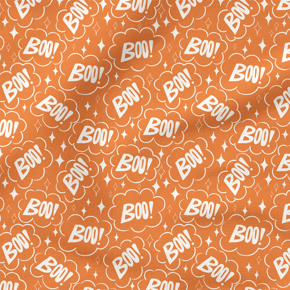 Boo Burst (Pumpkin) | Holiday Fabric Design | Charlie Rowan Designs