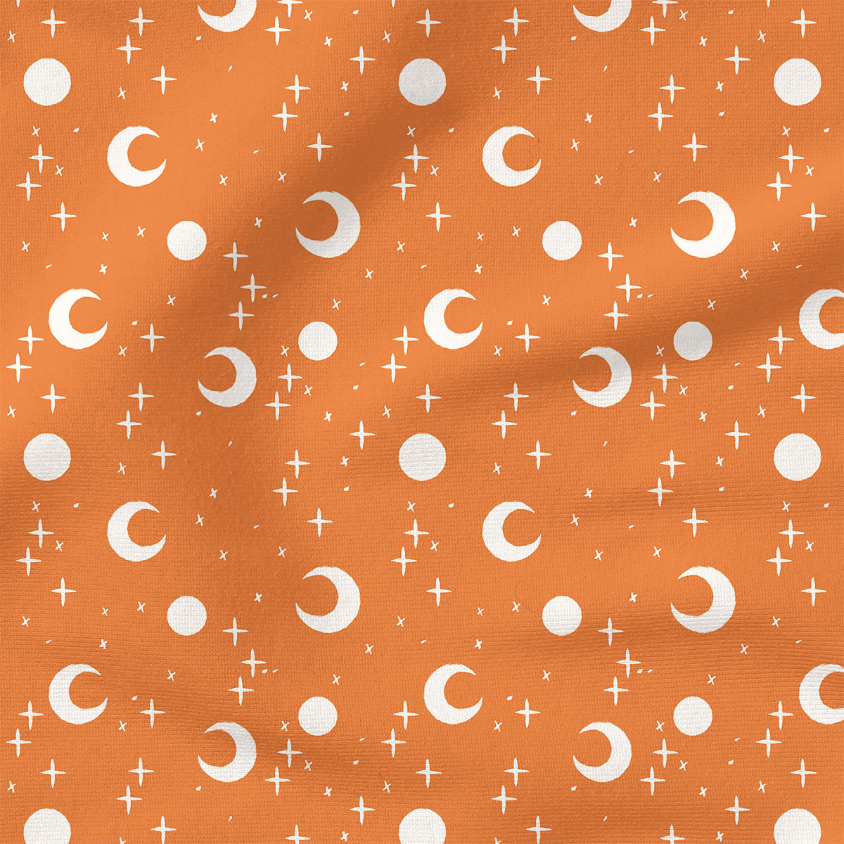 Night Sky (Pumpkin) | Holiday Fabric Design | Charlie Rowan Designs