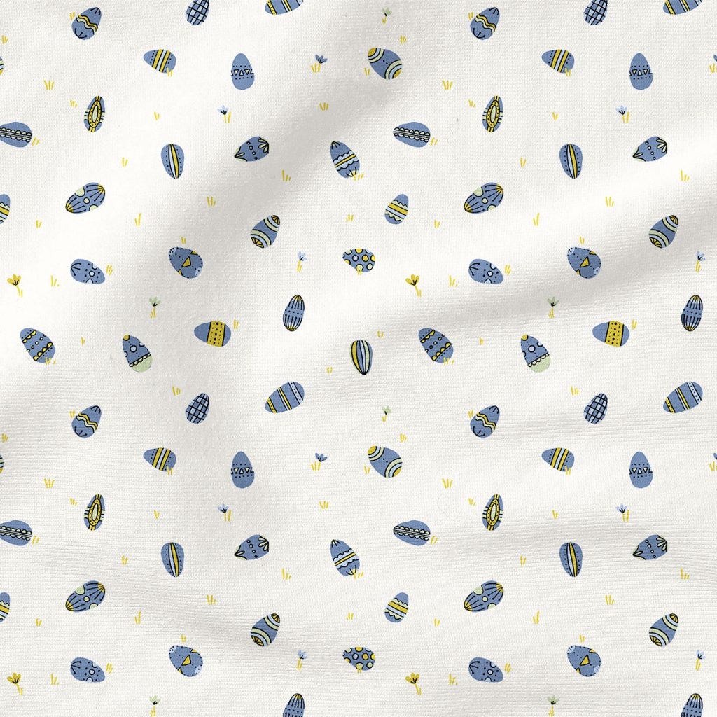 Una (blue and white) | Holiday Fabric Design | Amy MacCready