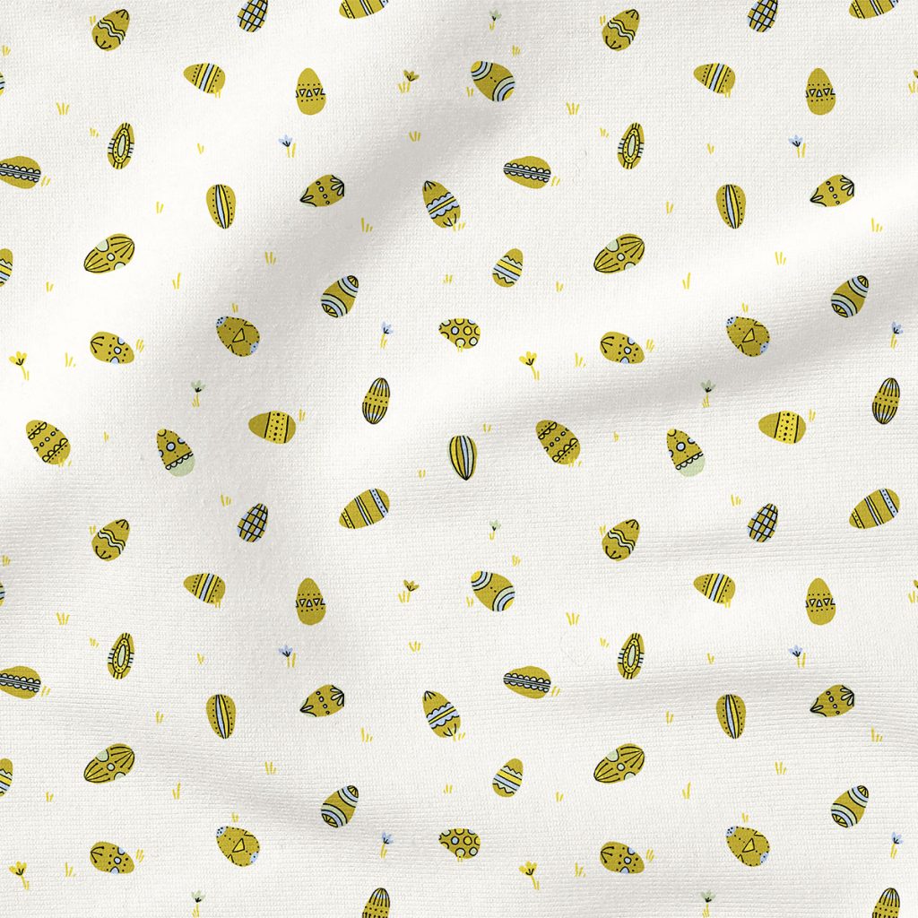 Una (yellow and white) | Holiday Fabric Design | Amy MacCready