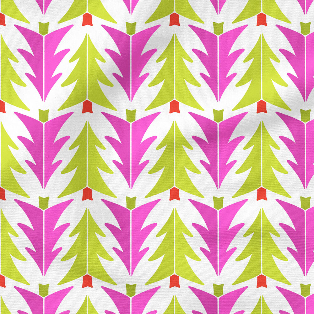 Cariad (Pink and Green) | Christmas Fabric Design | Amy MacCready