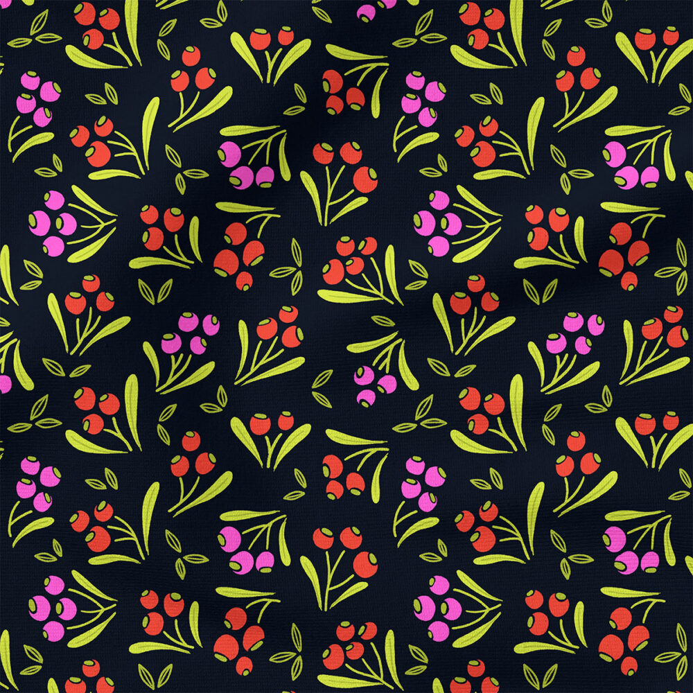 Culver (Black and Green) | Christmas Fabric Design | Amy MacCready