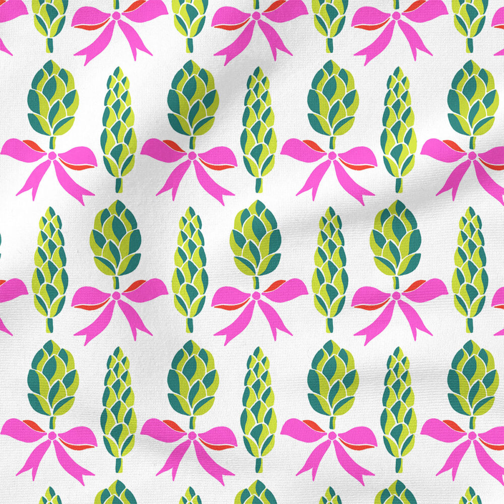 Elouan (Green and Pink) | Christmas Fabric Design | Amy MacCready