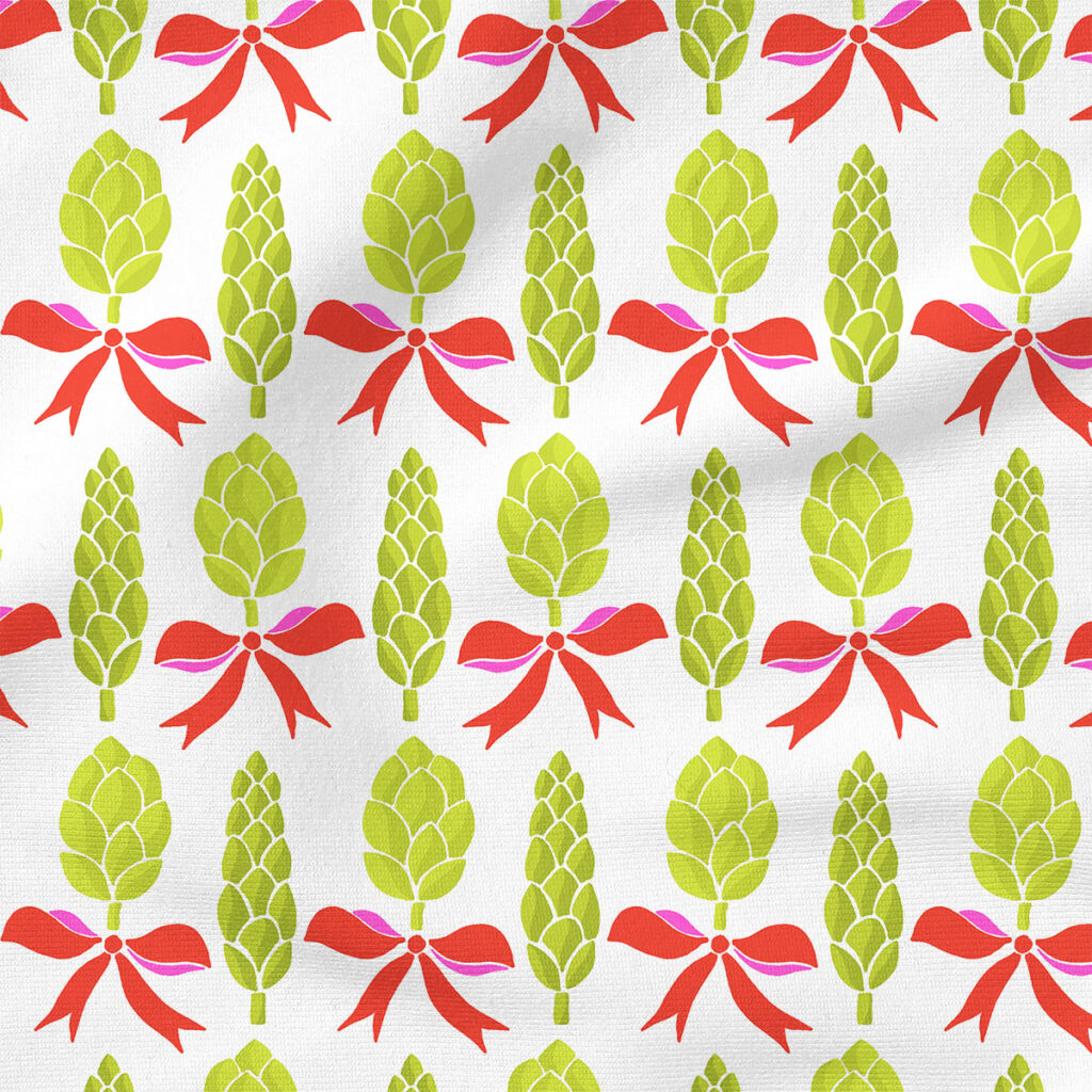 Elouan (Red and Green) | Christmas Fabric Design | Amy MacCready