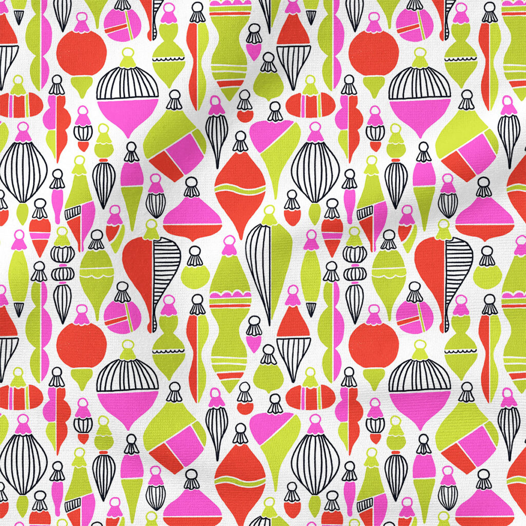 Gaspar (Green and Pink) | Christmas Fabric Design | Amy MacCready