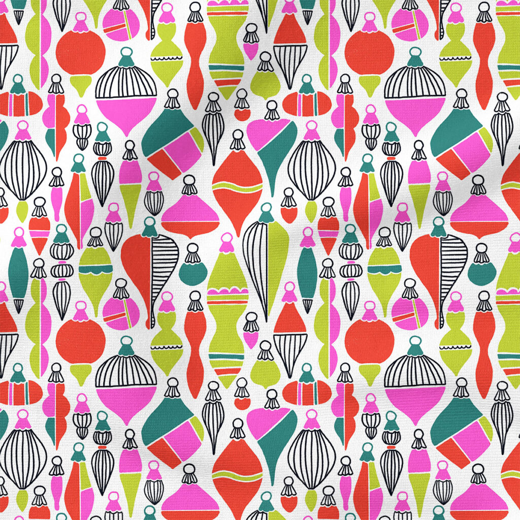 Gaspar (Teal and Pink) | Christmas Fabric Design | Amy MacCready