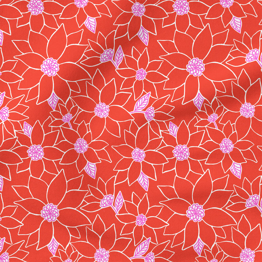 Jovie (Red and Pink) | Christmas Fabric Design | Amy MacCready