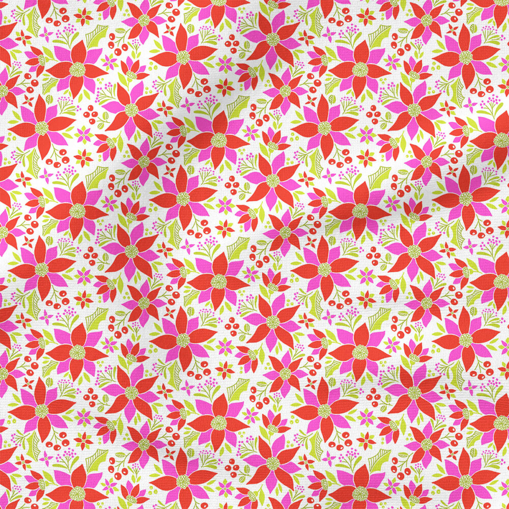 Merigan (Pink and Green) | Christmas Fabric Design | Amy MacCready