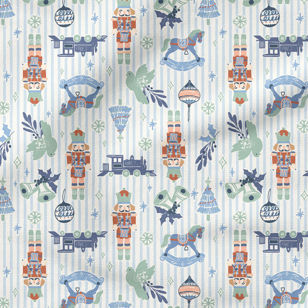 All the Wonder (Blue) | Christmas Fabric Design | Hufton Studio