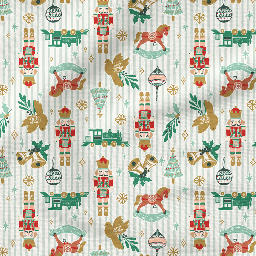 All the Wonder (Crisp Green) | Christmas Fabric Design | Hufton Studio