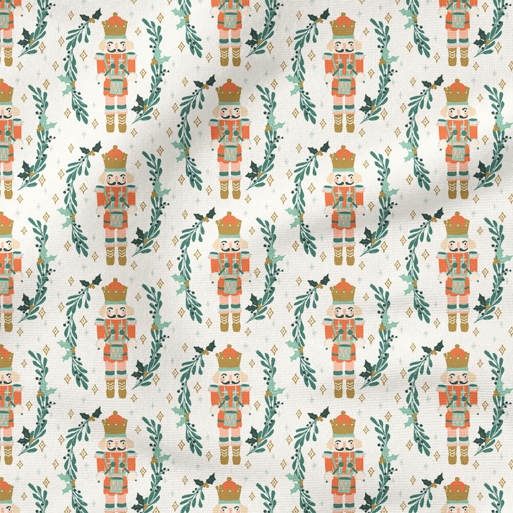 Ho Hum Drum (Dusty Orange) | Christmas Fabric Design | Hufton Studio