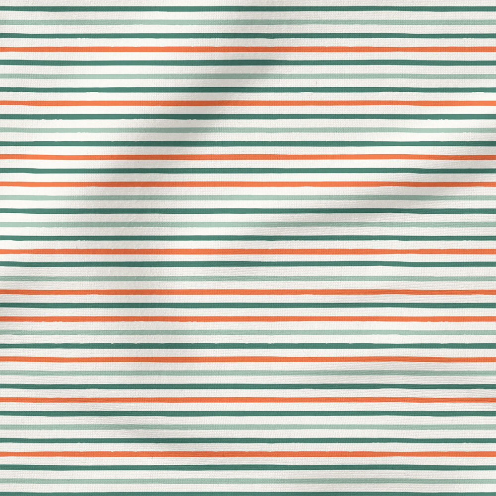 Joy Stripe (Green Dusty Orange) | Christmas