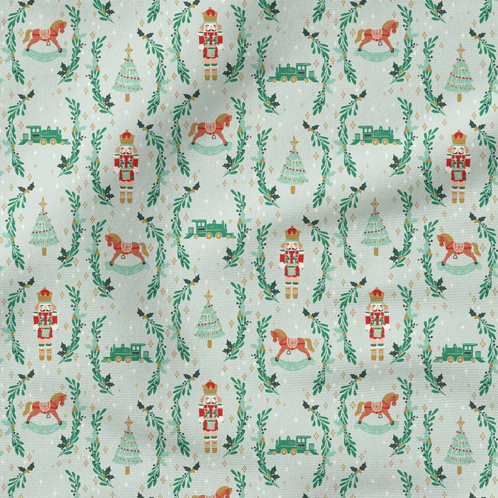 Magic Happens (Milky Green) | Christmas Fabric Design | Hufton Studio