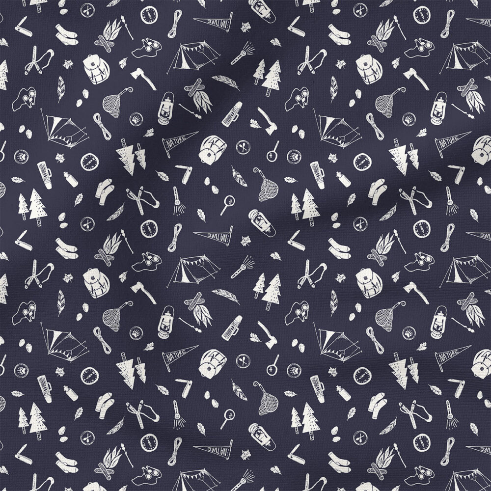 Camping Trip (White on Navy Blue) | Seasonal