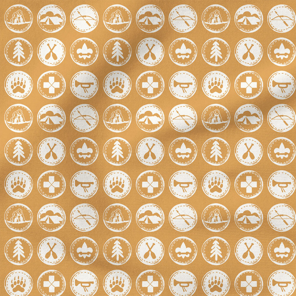 Scout Badges (White on Ivory Ochre) | Seasonal