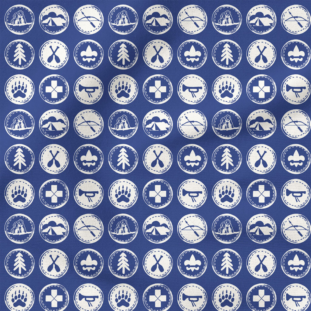 Scout Badges (White on Ultramarine Blue) | Seasonal