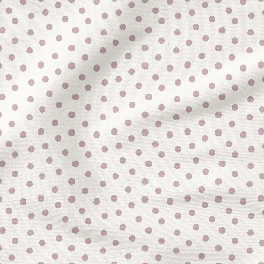 Cute Spot (Burnt Lilac on Cream) | Seasonal Fabric Design | Hufton Studio