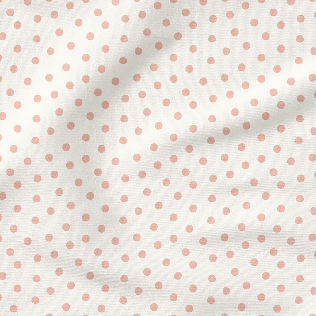 Cute Spot (Powder Pink on Cream) | Seasonal Fabric Design | Hufton Studio