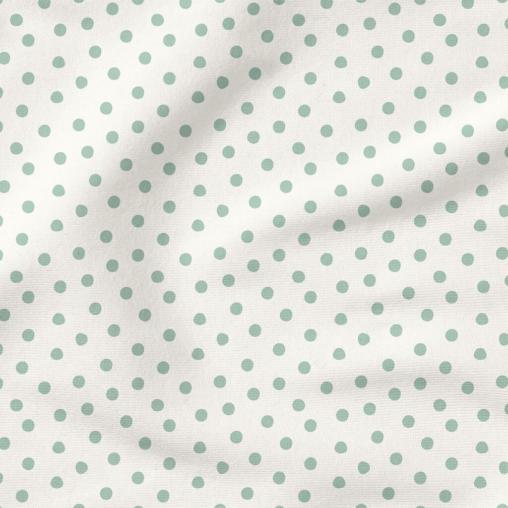 Cute Spot (Silt Green on Cream) | Seasonal Fabric Design | Hufton Studio