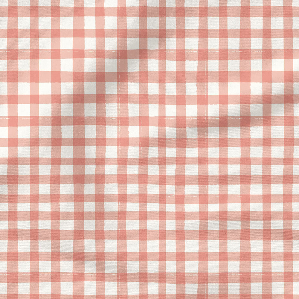 Picnic Gingham (Pink) | Seasonal Fabric Design | Hufton Studio