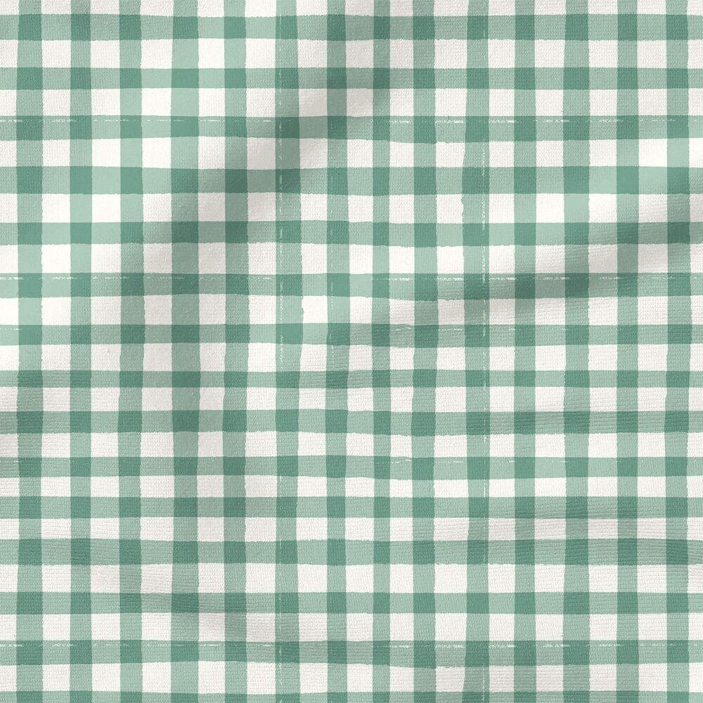 Picnic Gingham (Silt Green) | Seasonal Fabric Design | Hufton Studio