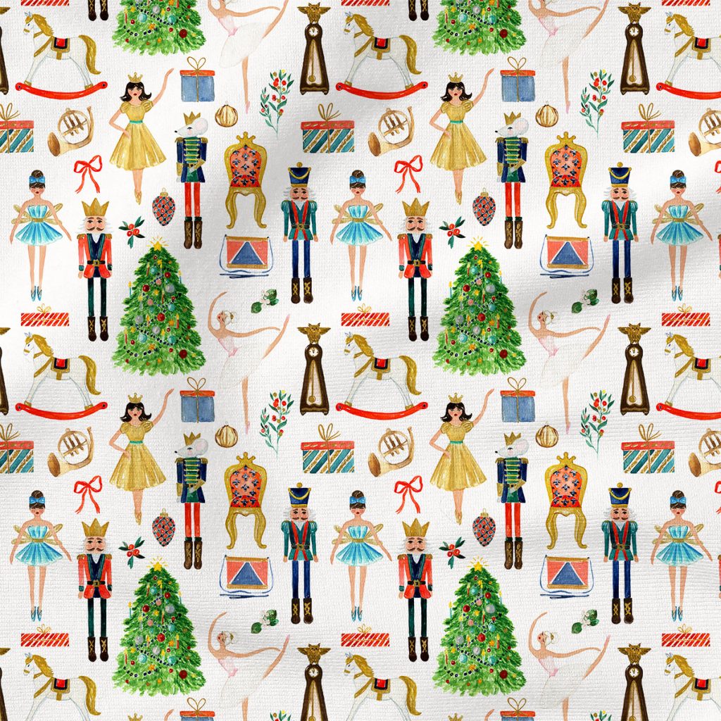 Christmas Nutcracker Ballet | Holiday Fabric Design | Hip Kid Designs