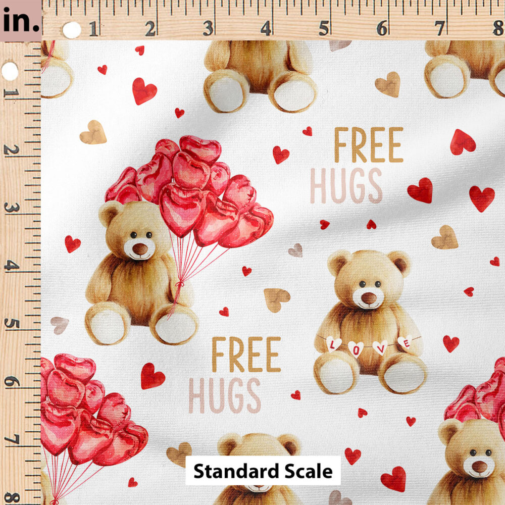 Ruler Scale for Cute Teddy Bear and Hearts by Hip Kid Designs