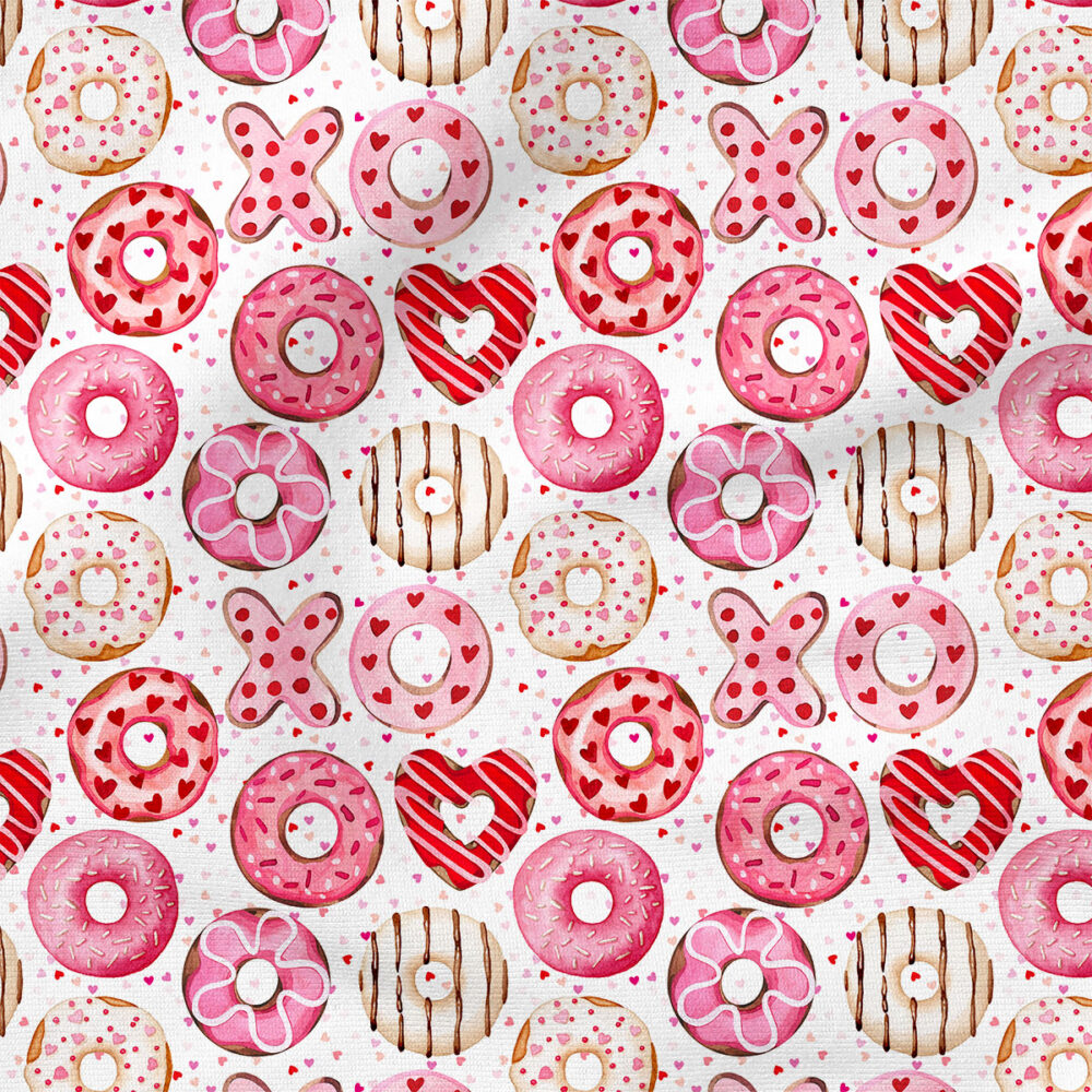 Valentine Donuts | Holiday Fabric Design | Hip Kid Designs