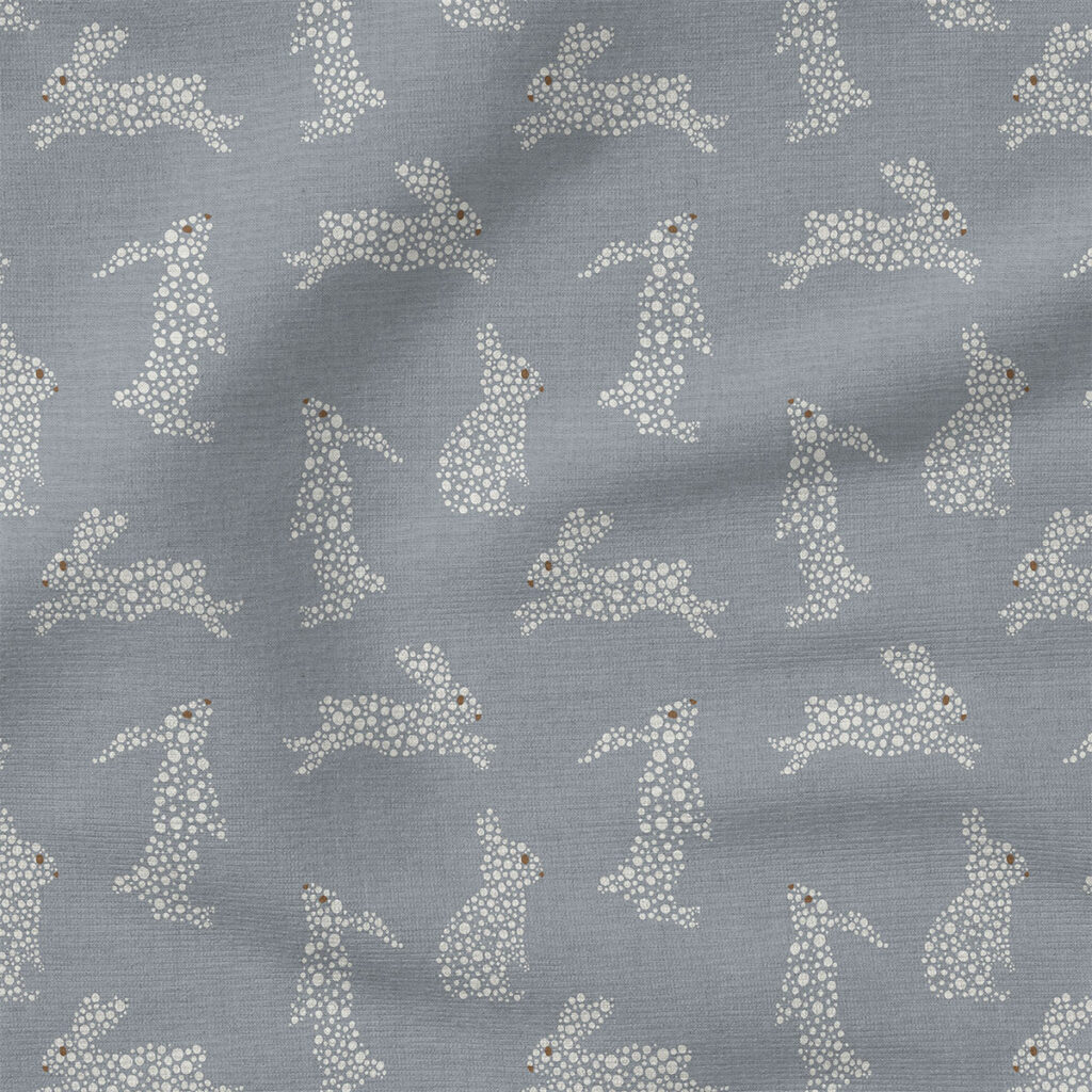 Cute Bunnies (Denim Blue Gray) | Holiday