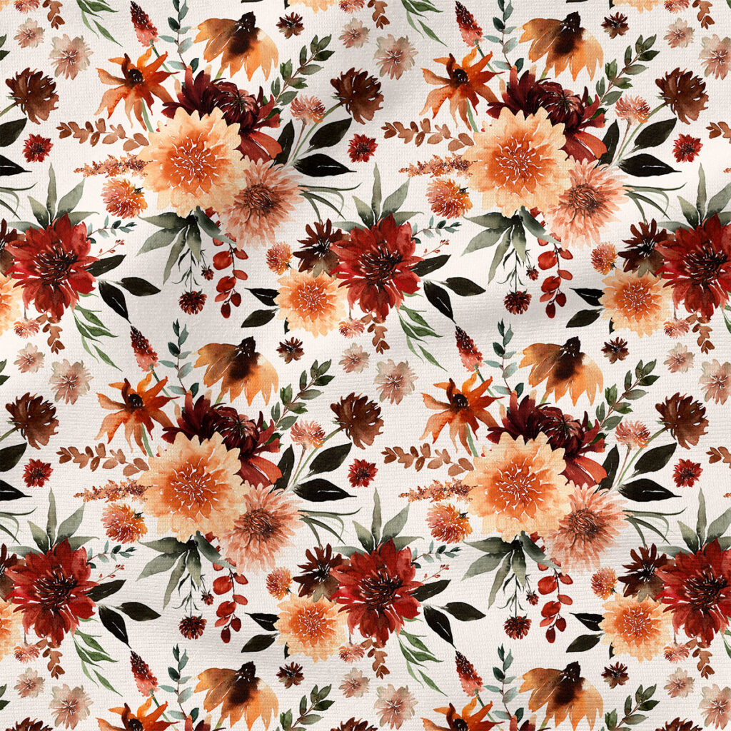 Wilder Fall Florals | Botanical Fabric Design | Hip Kid Designs