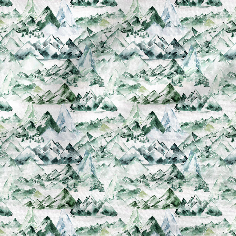 Mountains Landscape | Winter Fabric Design | Hip Kid Designs