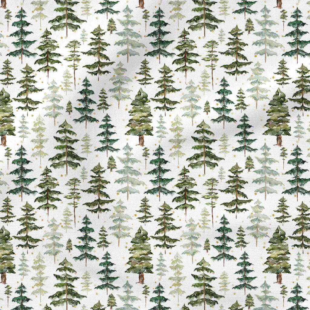 Starry Night Sky Forest | Winter Fabric Design | Hip Kid Designs