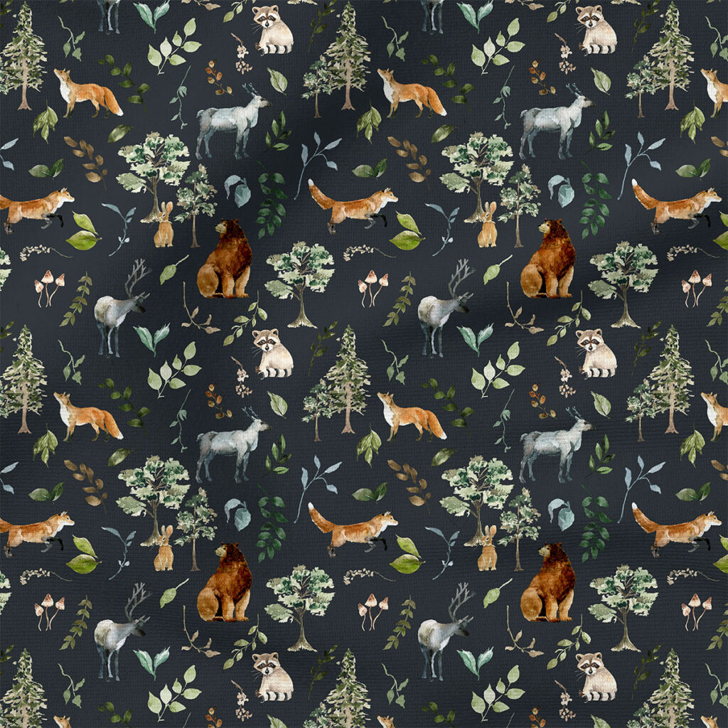 Woodland Whimsy Forest (Navy) | Winter