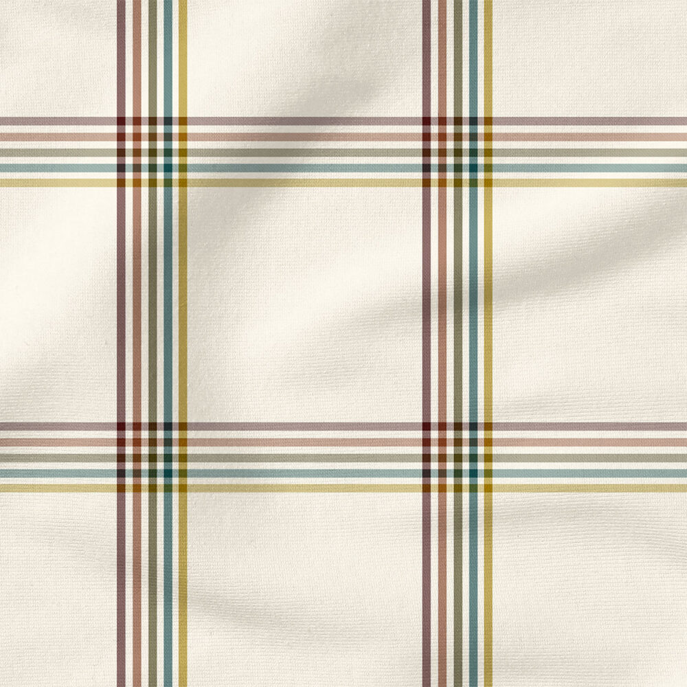 Autumn Hygge Plaid Stripes | Seasonal Fabric Design | Hip Kid Designs