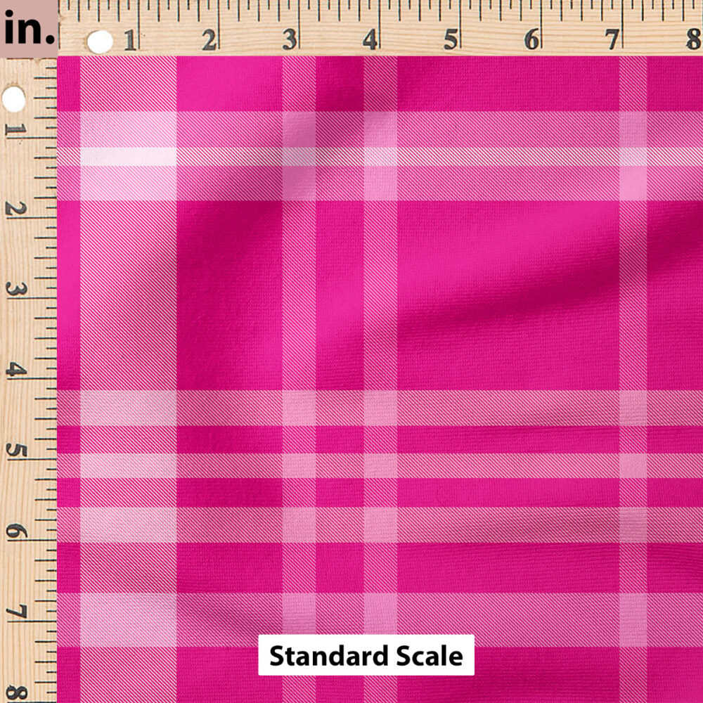 Ruler Scale for Barbiecore Hot Pink Plaid by Hip Kid Designs