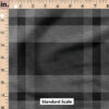 Ruler Scale for Black and Charcoal Linen Plaid by Hip Kid Designs