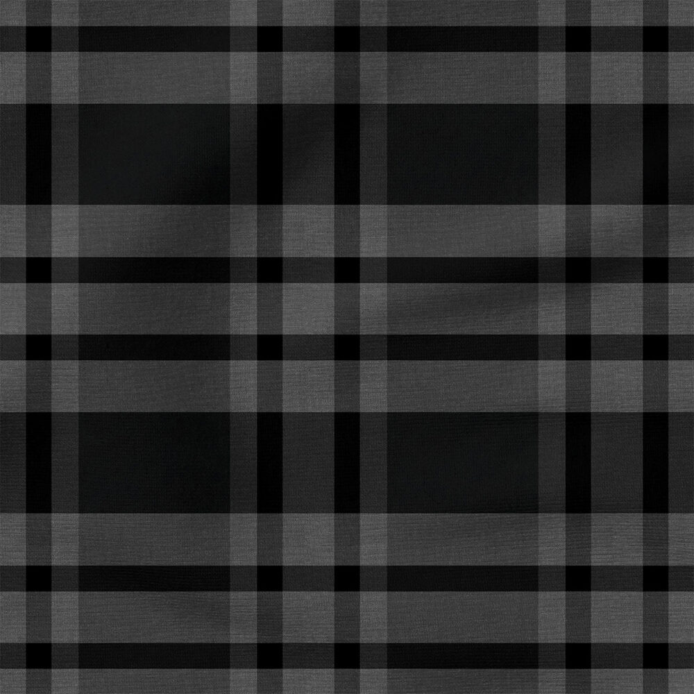 Black and Charcoal Linen Plaid | Seasonal Fabric Design | Hip Kid Designs